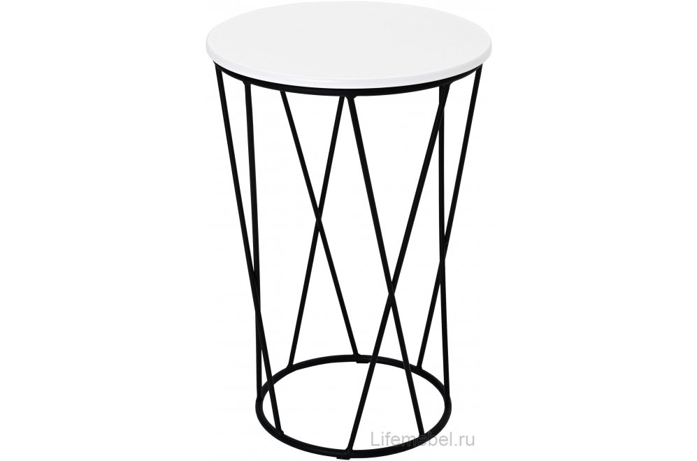Журнальный столик Аллюр белый / черный