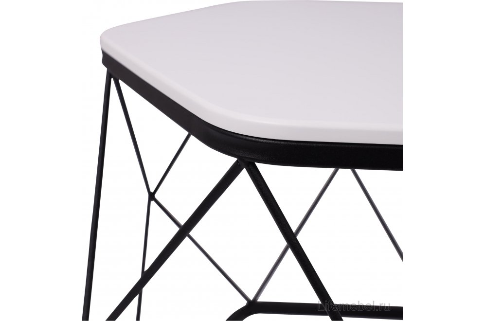 Журнальный столик Арена белый / черный