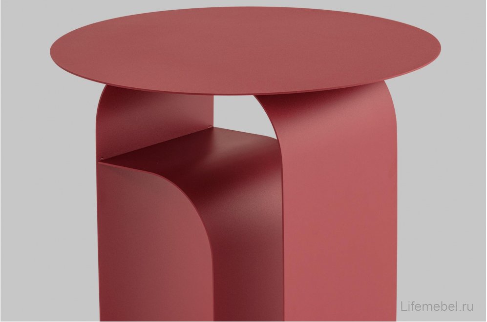 Журнальный столик Мэлвуд металл бордовый