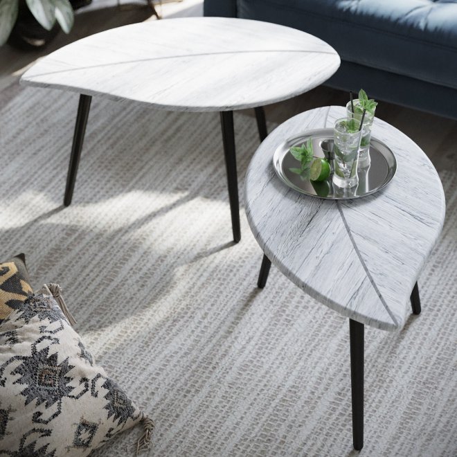 Журнальный столик Берли дуб грей / черный