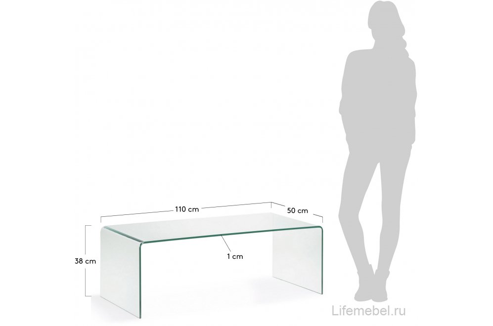 Журнальный столик Burano 110 прозрачный