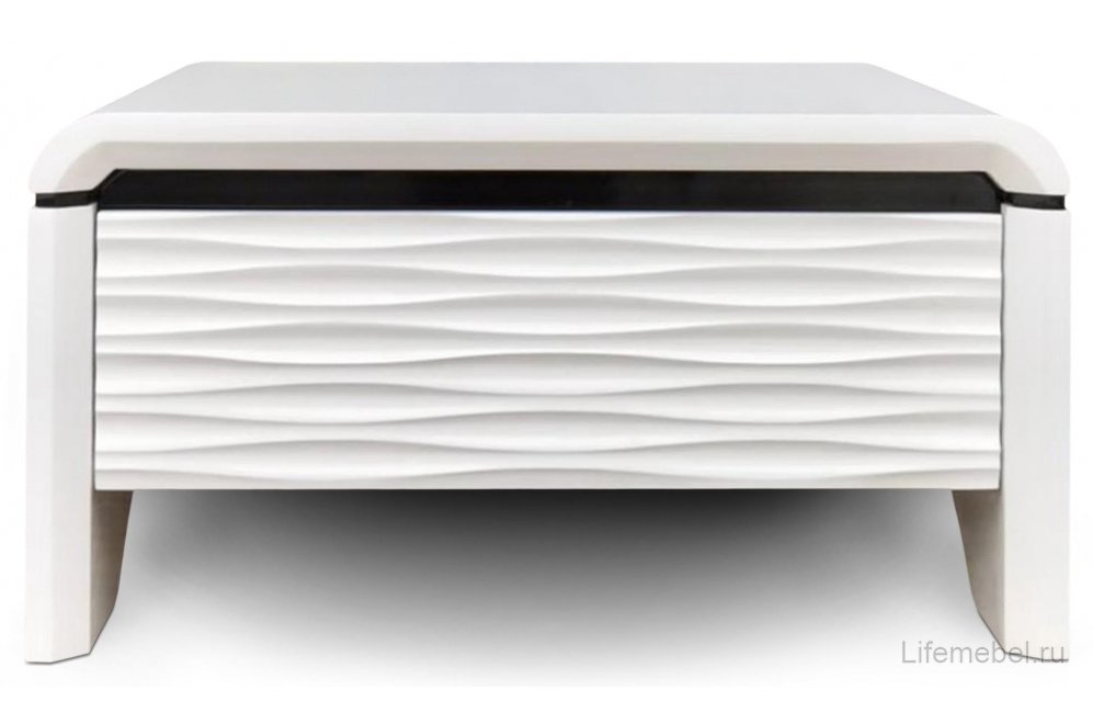 Журнальный столик CColl 3D Modo Quadro II белый матовый лак
