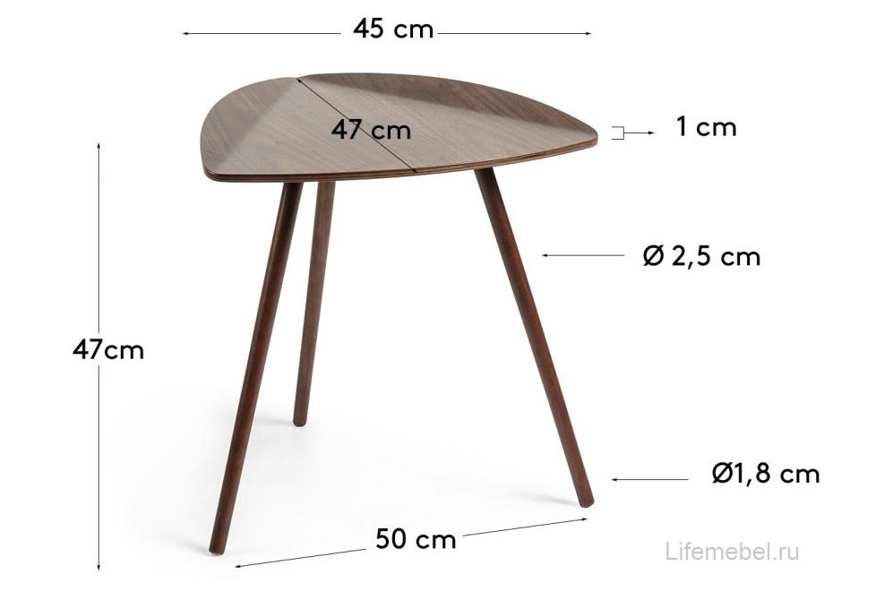 Журнальный столик Damaris орех