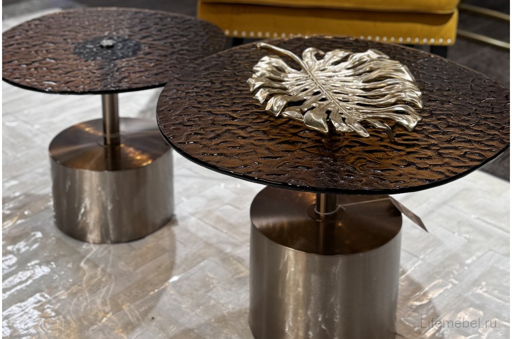 Журнальный столик Дарт коричневый / хром