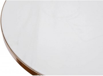 Журнальный столик Дропс белый / золото