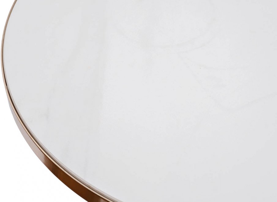 Журнальный столик Дропс белый / золото