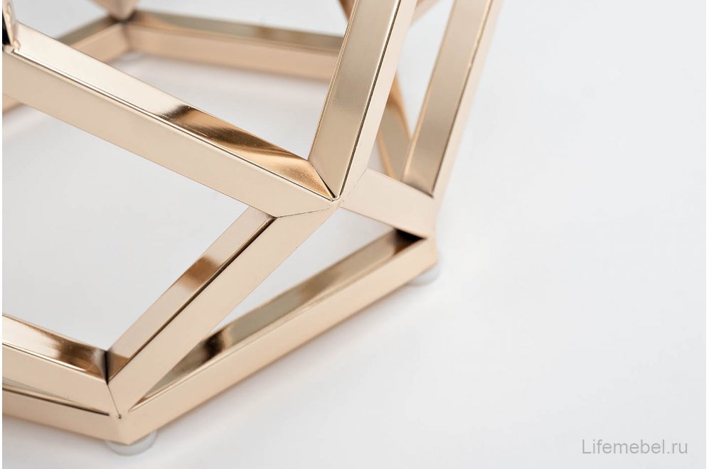 Журнальный столик Дропс белый / золото