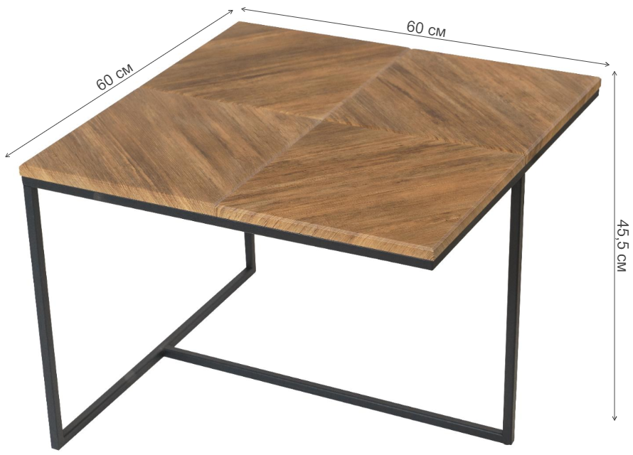 Журнальный столик Эклектик квадро дуб американский