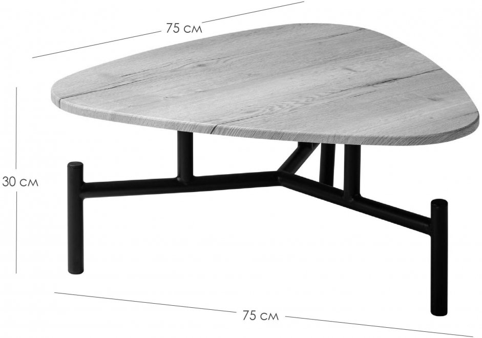 Журнальный столик Fin Low натуральный