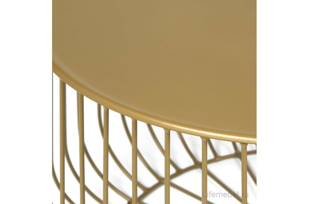 Журнальный столик Flat cage 65 золотистый