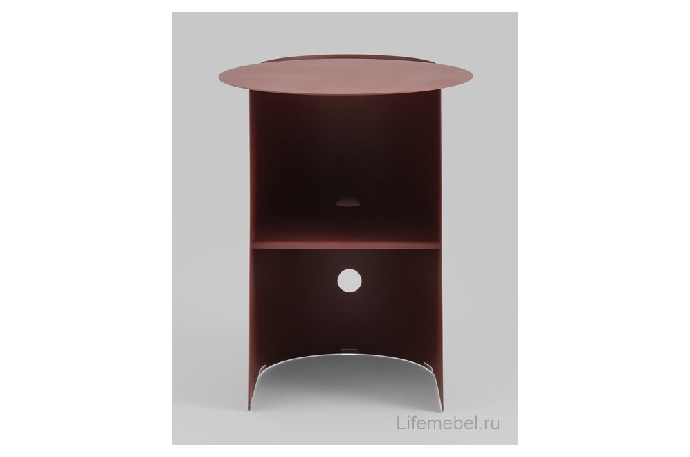 Журнальный столик Аурель металл бордовый