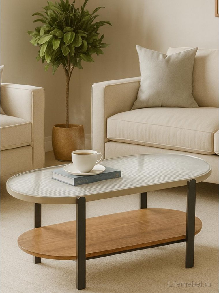 Журнальный столик Kamala прозрачное стекло