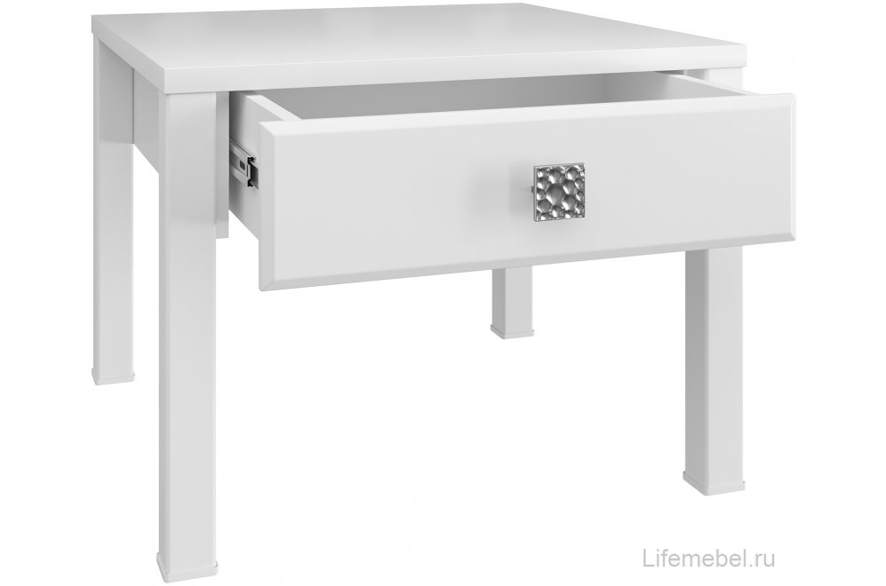 Журнальный столик Изабель ИЗ-44К белое дерево