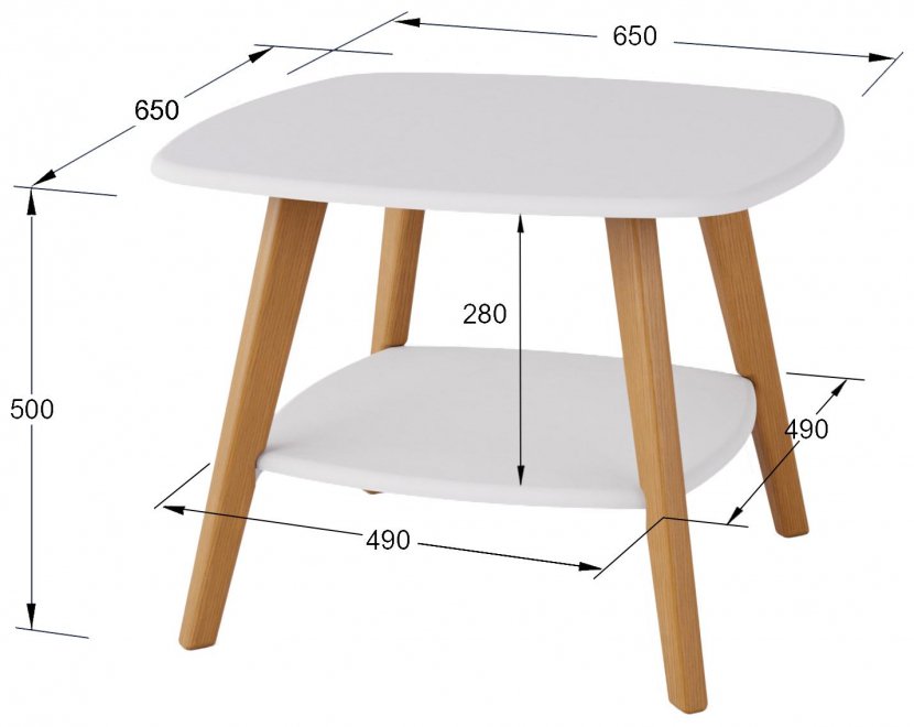 Журнальный столик Калифорния Хадсон белый