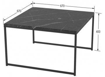 Журнальный столик Калифорния Овер черный мрамор