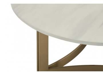 Журнальный столик Селин 90x90 белый / золотой