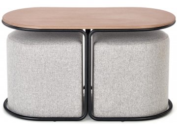 Журнальный столик Pampa с 2 пуфами