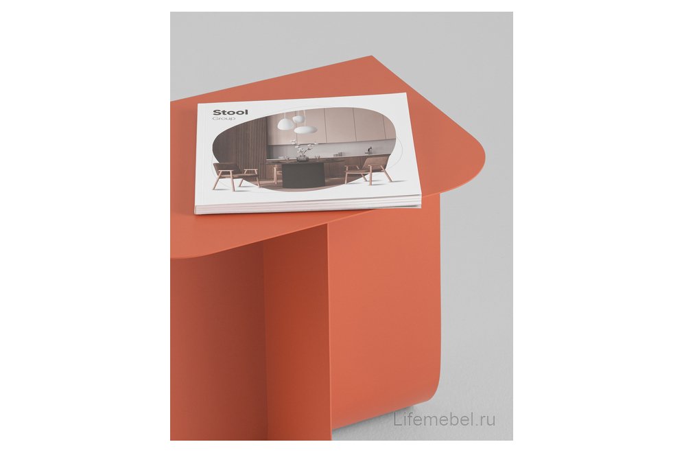 Журнальный столик Эвелин металл красный