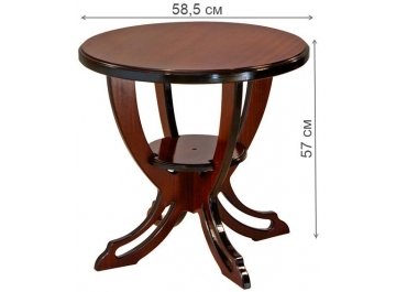 Журнальный столик Мирра круглый орех тёмный