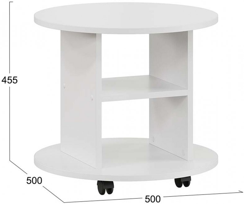 Журнальный столик Остин белый ясень