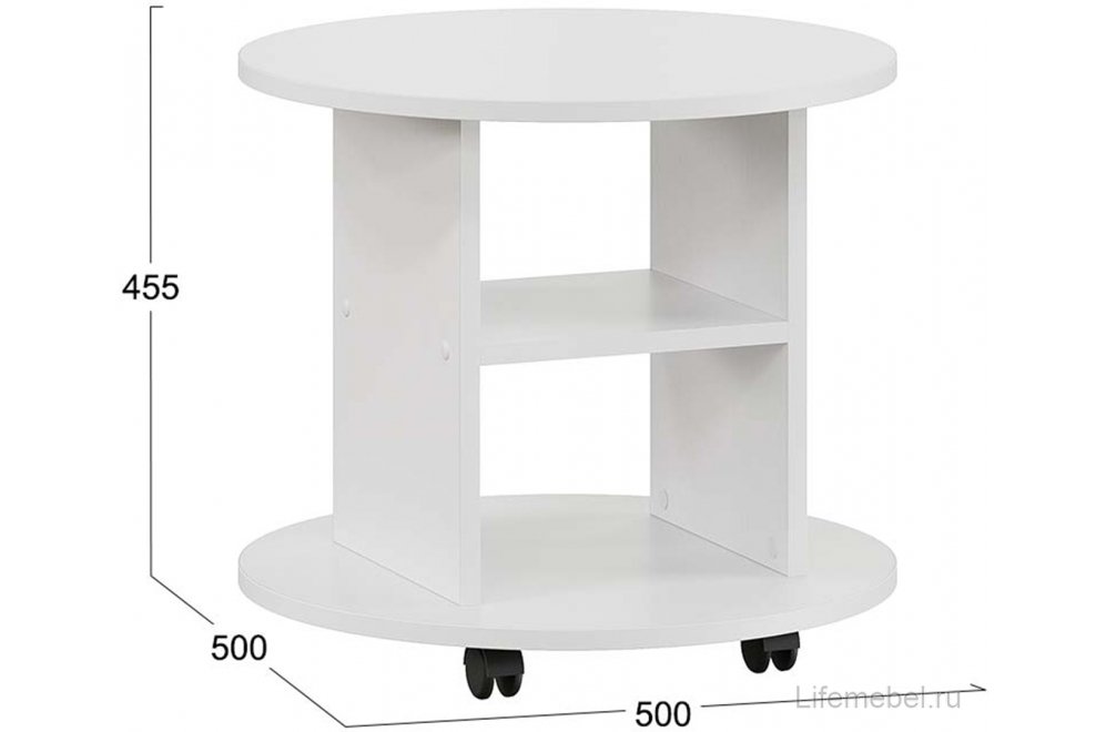 Журнальный столик Остин белый ясень