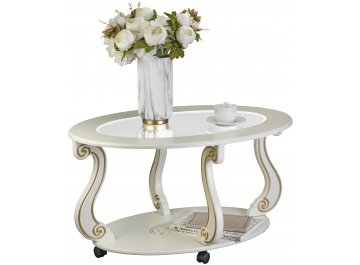 Кофейный столик Овация С слоновая кость / золото