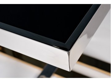 Журнальный столик Рид черный / хром / золото