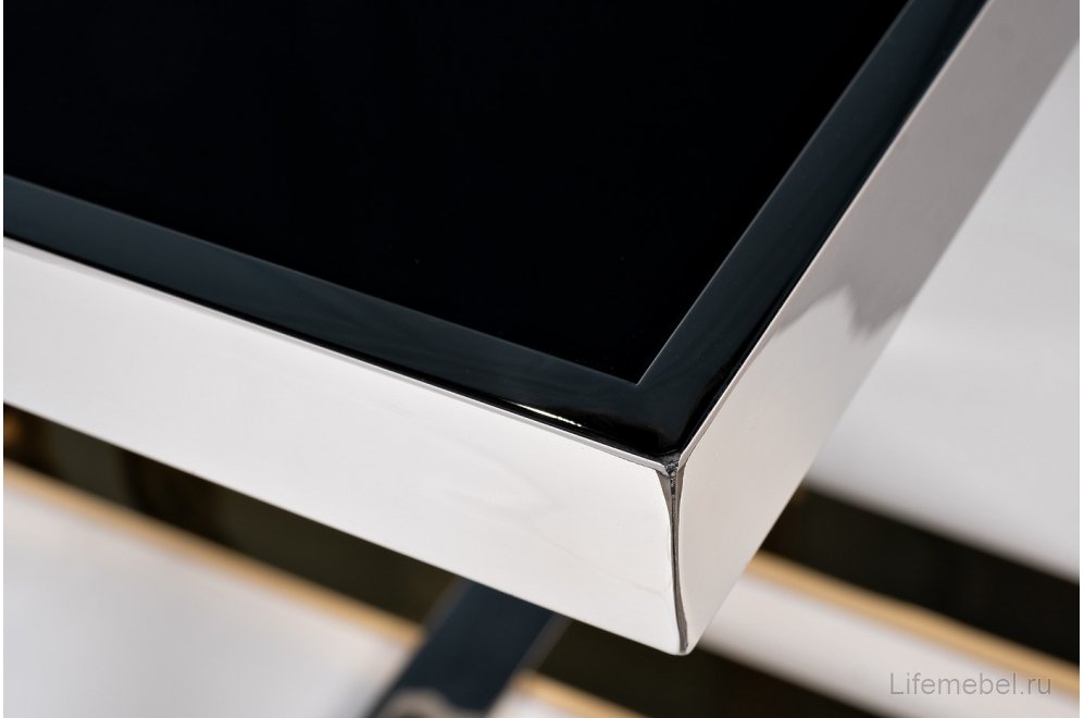 Журнальный столик Рид черный / хром / золото