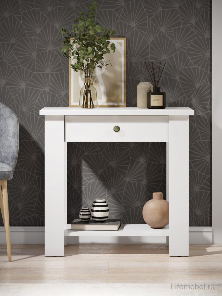 Журнальный столик С-301 белый структурный