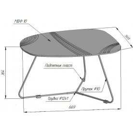 Журнальный столик SHT-CT52-2