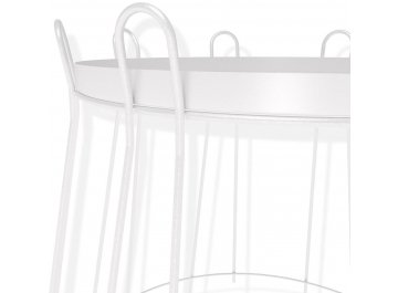 Журнальный столик SHT-CT6 белый муар