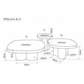 Журнальный столик Stella A ceramic