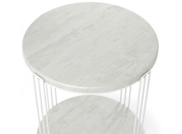 Журнальный столик SHT-CT33-1 бетон лофт / белый муар