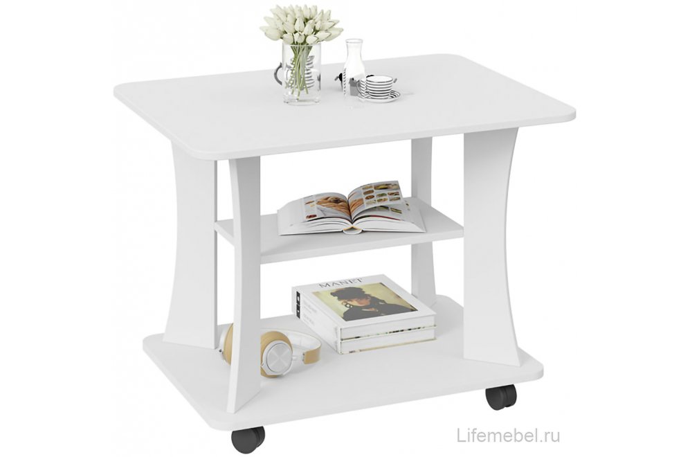 Журнальный столик Тип 8 белый ясень