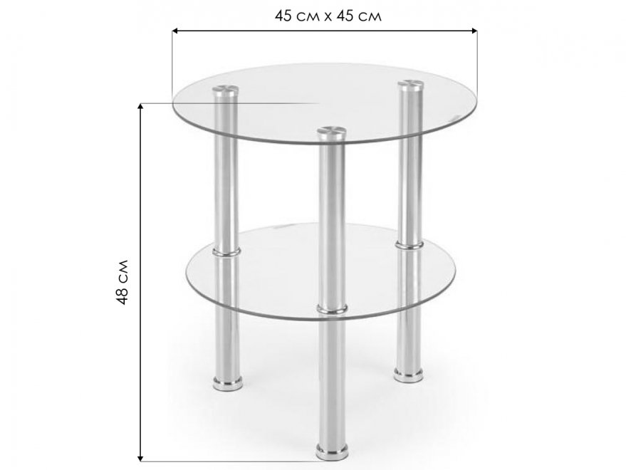 Журнальный столик Sardinia бесцветный