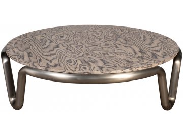 Журнальный столик Вейд-1 110 серо-бежевый / бронза