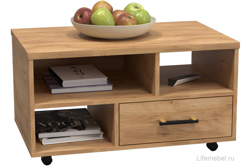 Журнальный столик Виктория ВИ-60 дуб крафт золотой