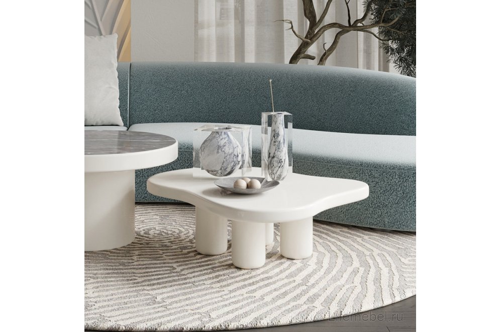 Журнальный столик Wabi sabi бело-кремовый