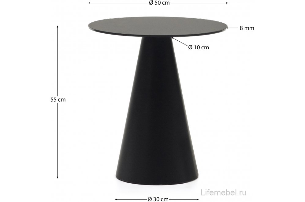 Журнальный столик Wilshire маленький черный