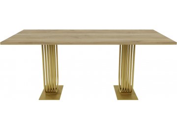 Деревянный стол Arfeo Duo золотой