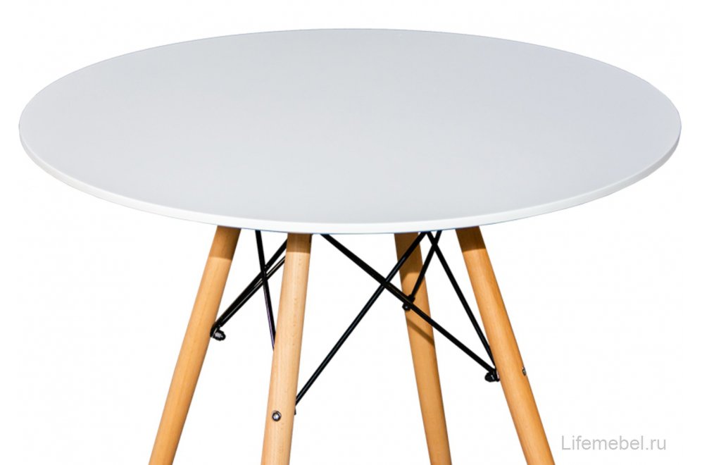 Деревянный стол Eames 90 см белый