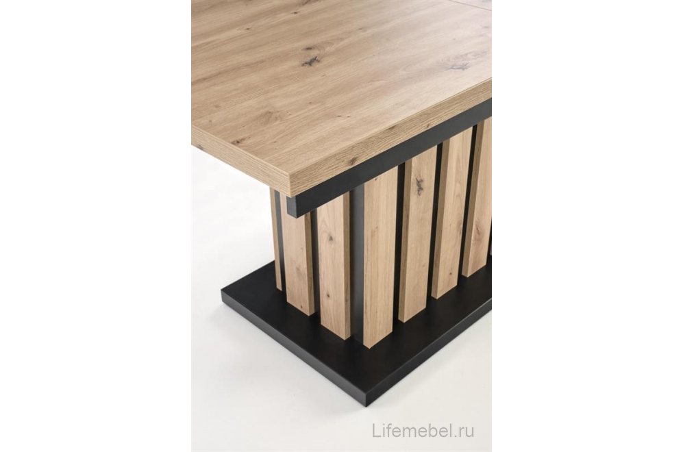 Деревянный стол Baretti дуб артизан / черный