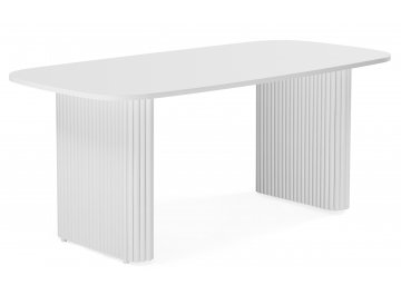 Обеденный стол Бавария B 180 х 90 белая пленка шагрень / черный