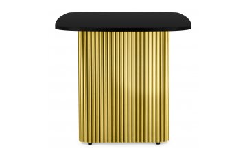 Стол деревянный обеденный Бавария B 180 х 90 черная пленка шагрень / золото