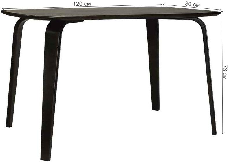 Деревянный стол Бертран венге структура