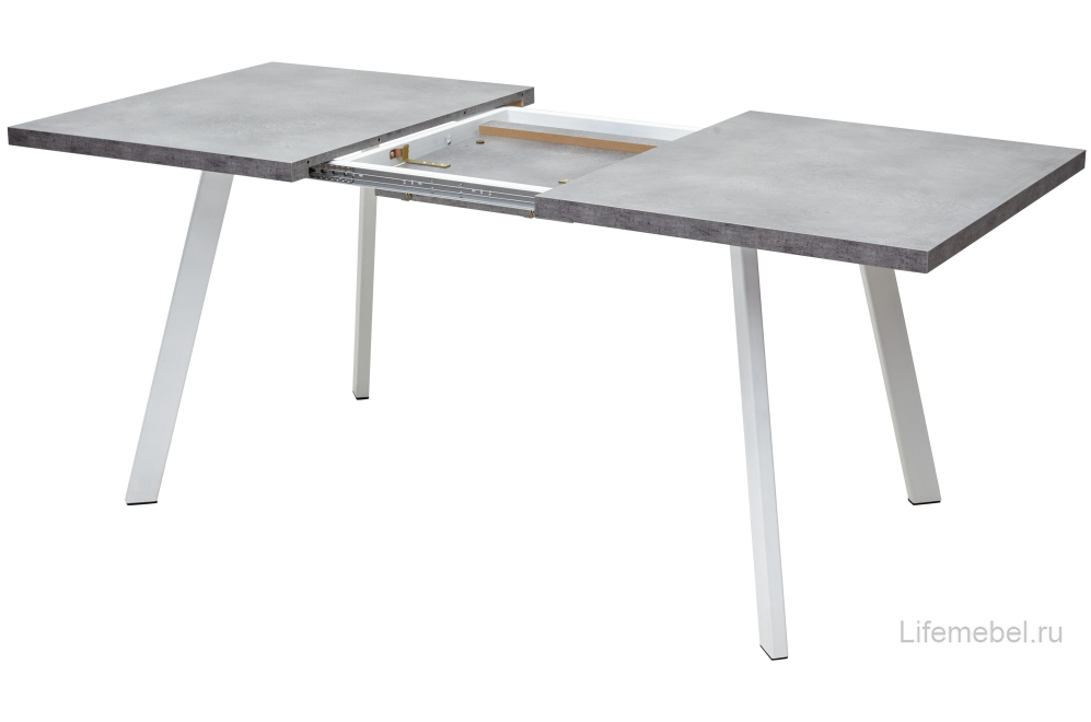 Деревянный стол Brick M 140 бетон портленд / белый