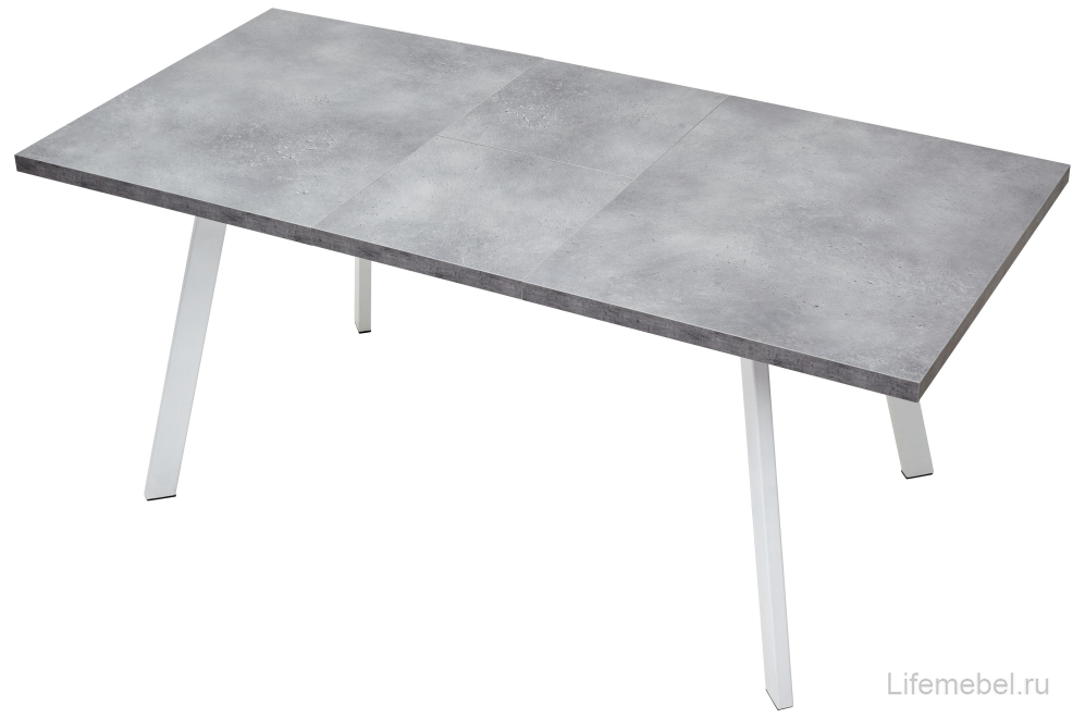 Деревянный стол Brick M 140 бетон портленд / белый