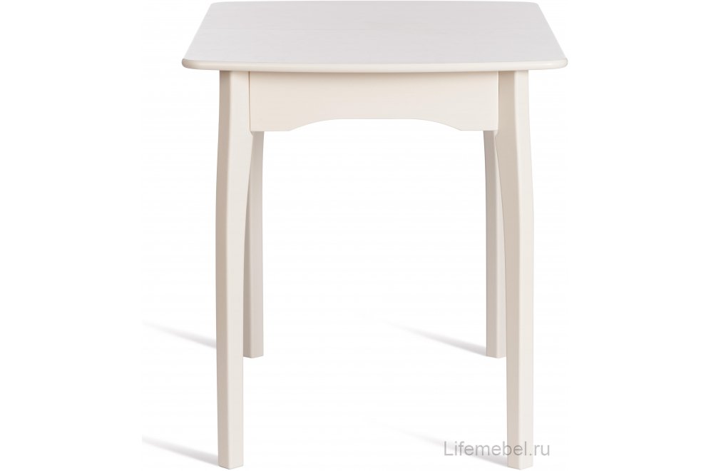 Деревянный стол Caterina/Катерина 100-130x70x75 айвори вайт / бук