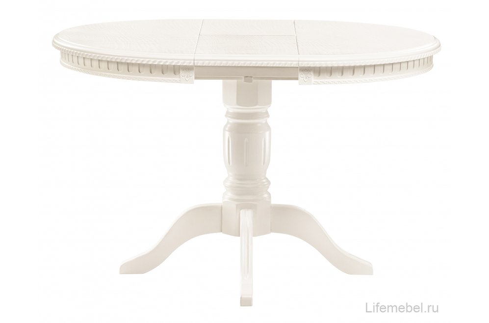 Деревянный стол Долерит круглый бежевый