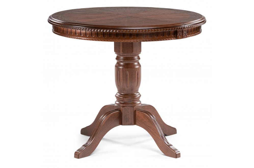 Деревянный стол Долерит круглый миланский орех